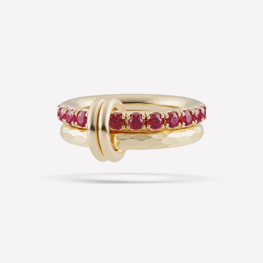 Spinelli Kilcollin Vetra Vulcan 18k Yellow Gold Ruby Ring
